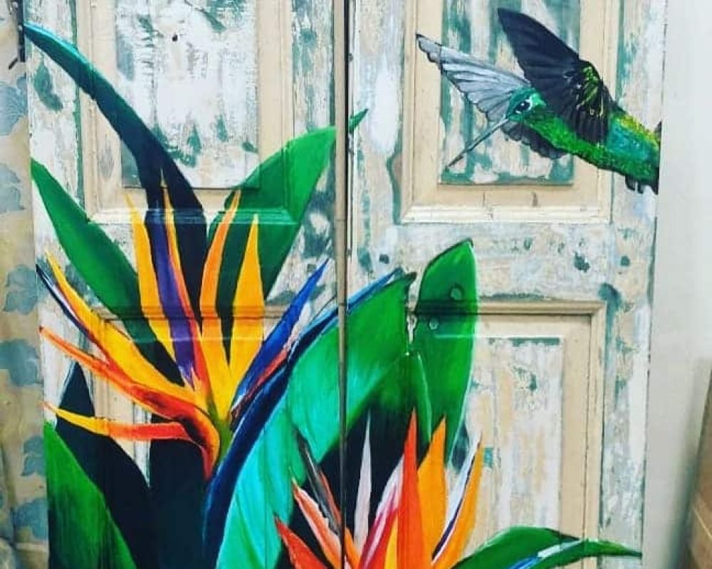 Artwork on Vintage Furniture 1