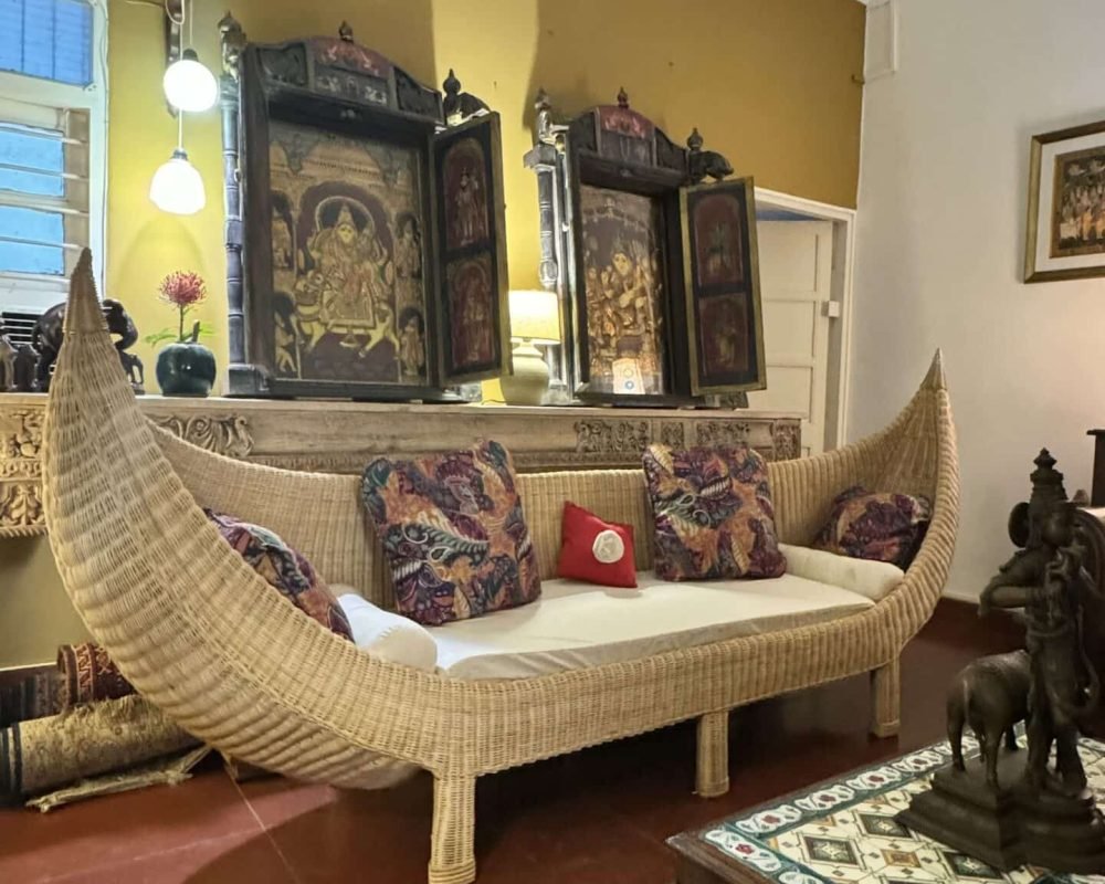 Catamaran Natural Cane Sofa