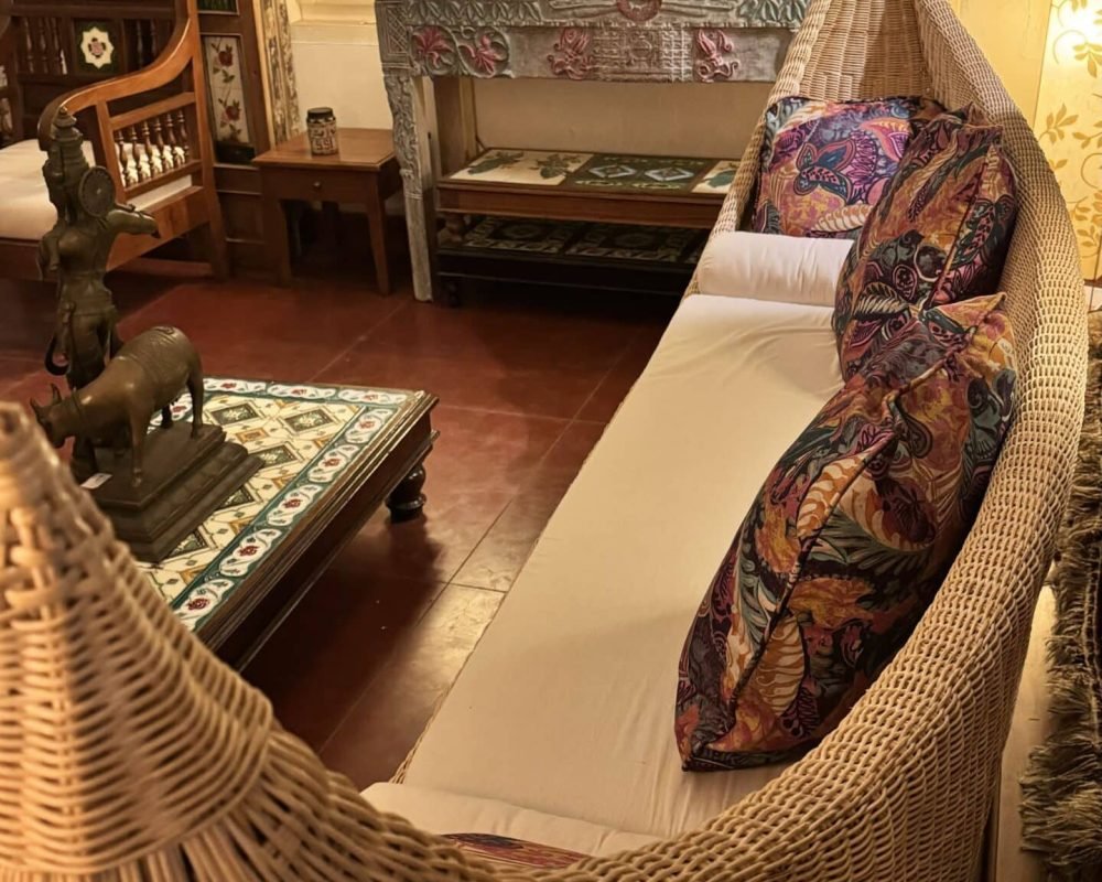 Catamaran Natural Cane Sofa