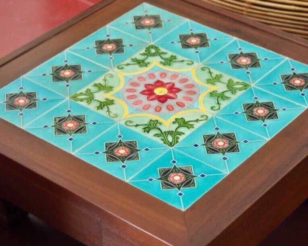 Suffren Teakwood Centre Table With Tiles
