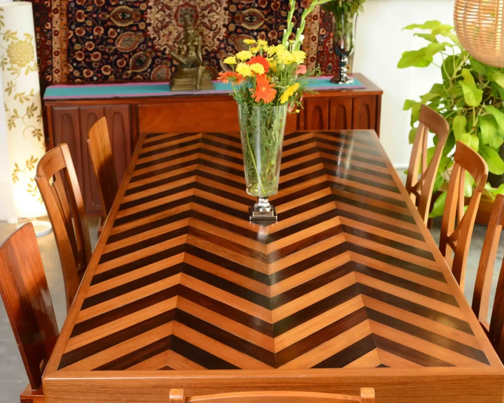 Herring Bone Dining Table
