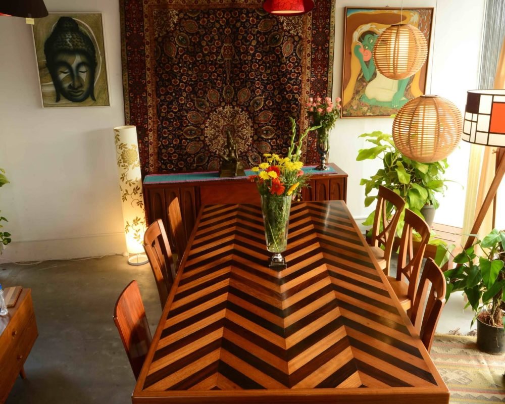 Herring Bone Dining Table