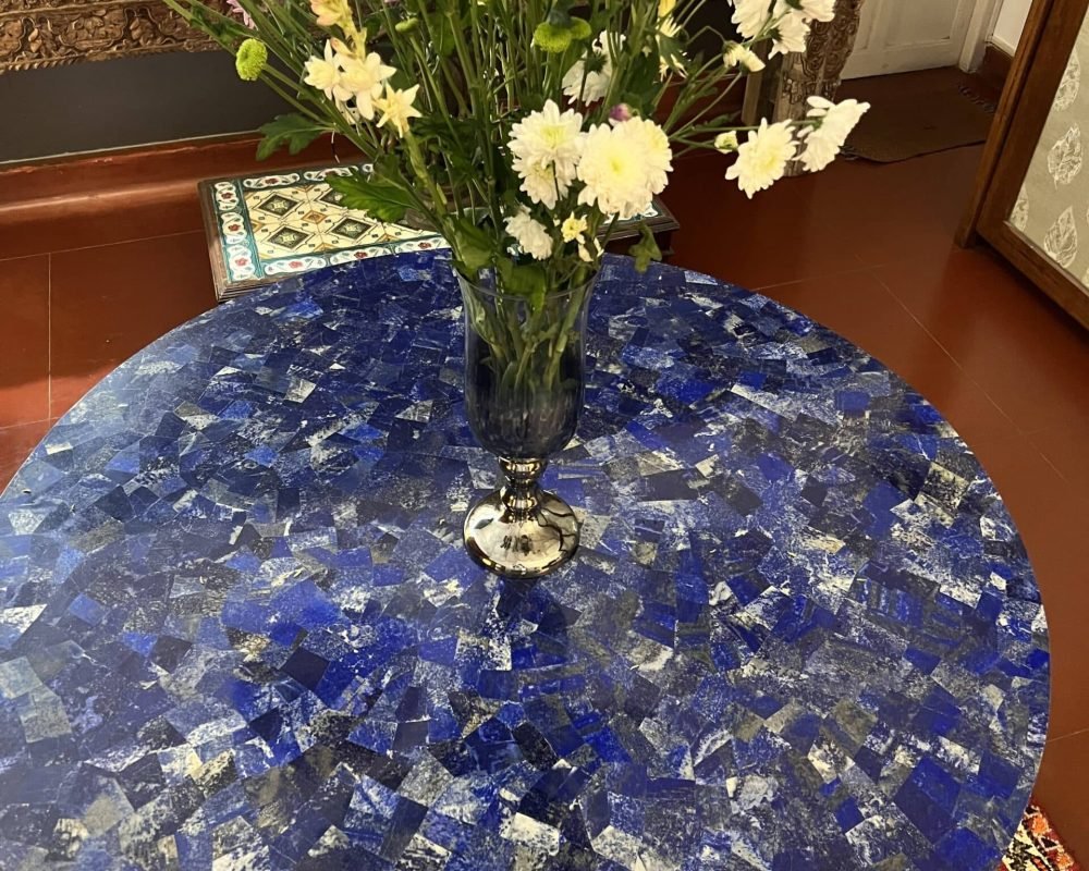 Lapiz Lazuli Semi Precious Dining Table