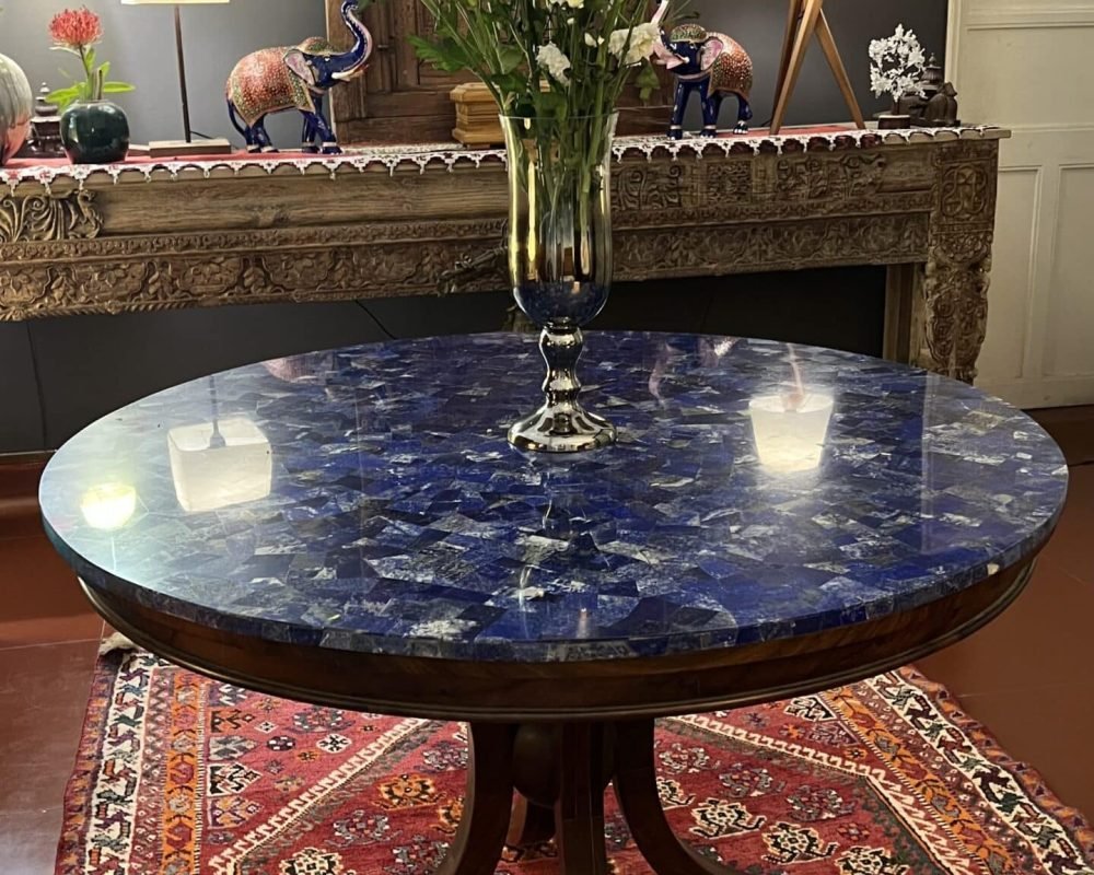 Lapiz Lazuli Semi Precious Dining Table