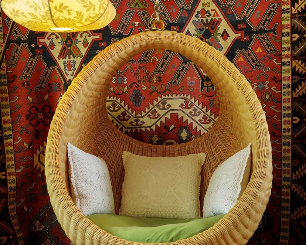 Natural Cane Hanging Baskets