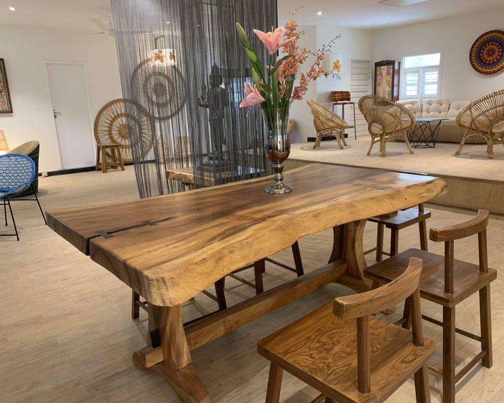 Natural Live Edge Dining Table