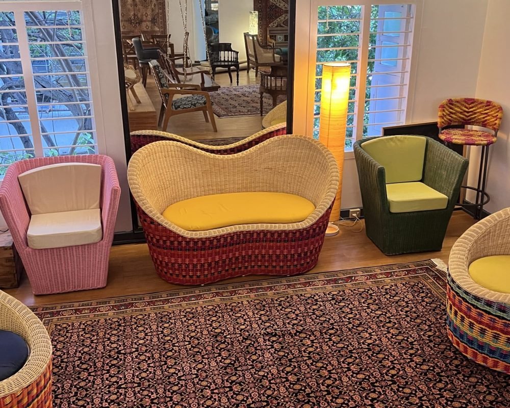 Textile Woven Cane Sofa Furniture