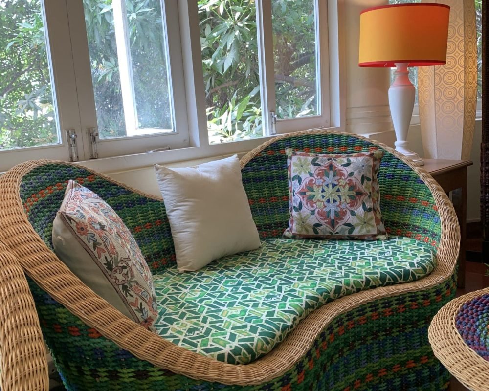 Textile Woven Cane Sofa Furniture
