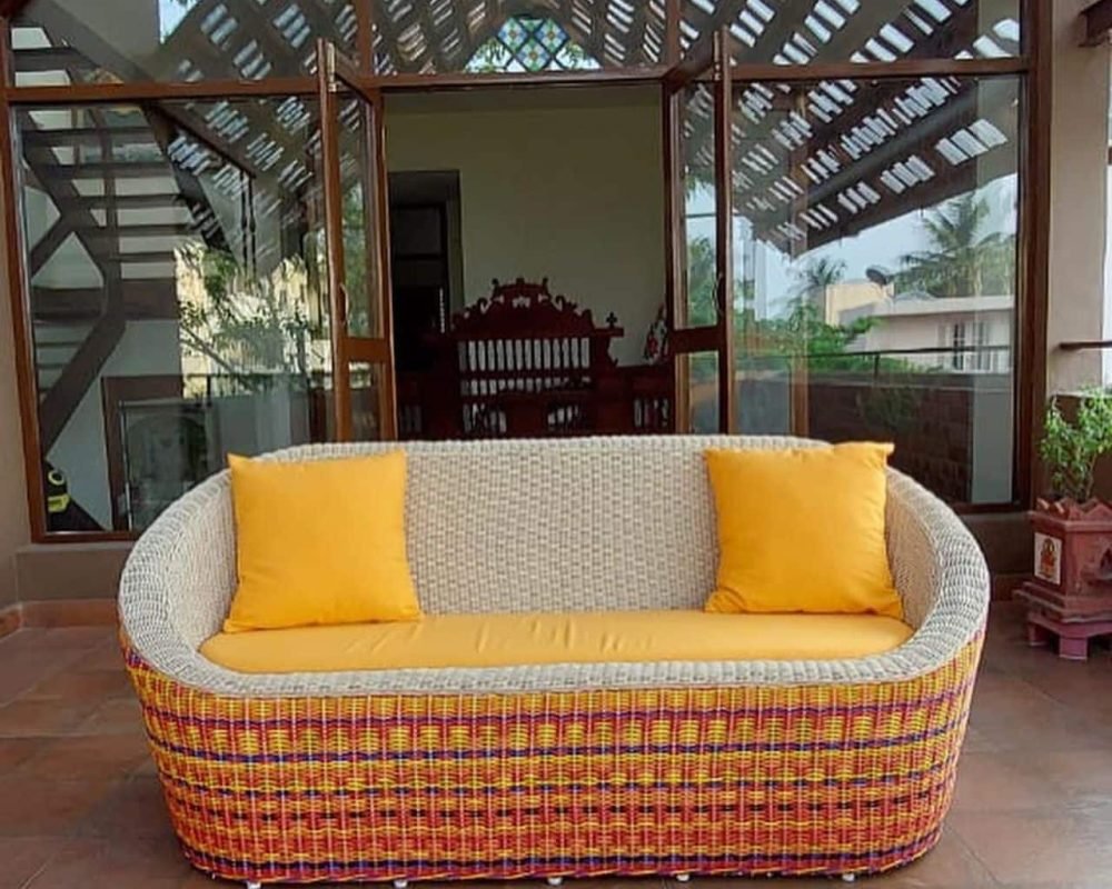 Textile Woven Cane Sofa Furniture