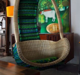 Textile Woven Cane Swing Furniture